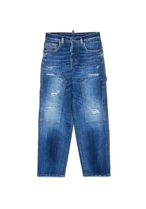 Jeans dritti a vita media DSQUARED2 JUNIOR | DQ2636 D0AAKDQ01